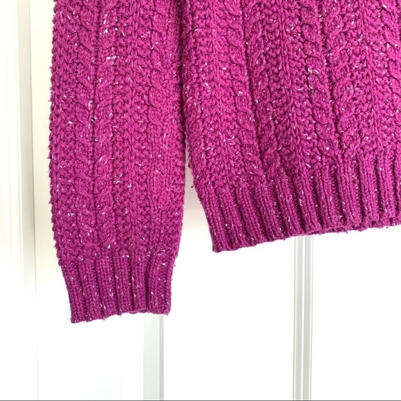 Arizona Jean Co Purple 3/4 Sleeve Round Neck Knit Sweater size Small - Picture 2 of 7